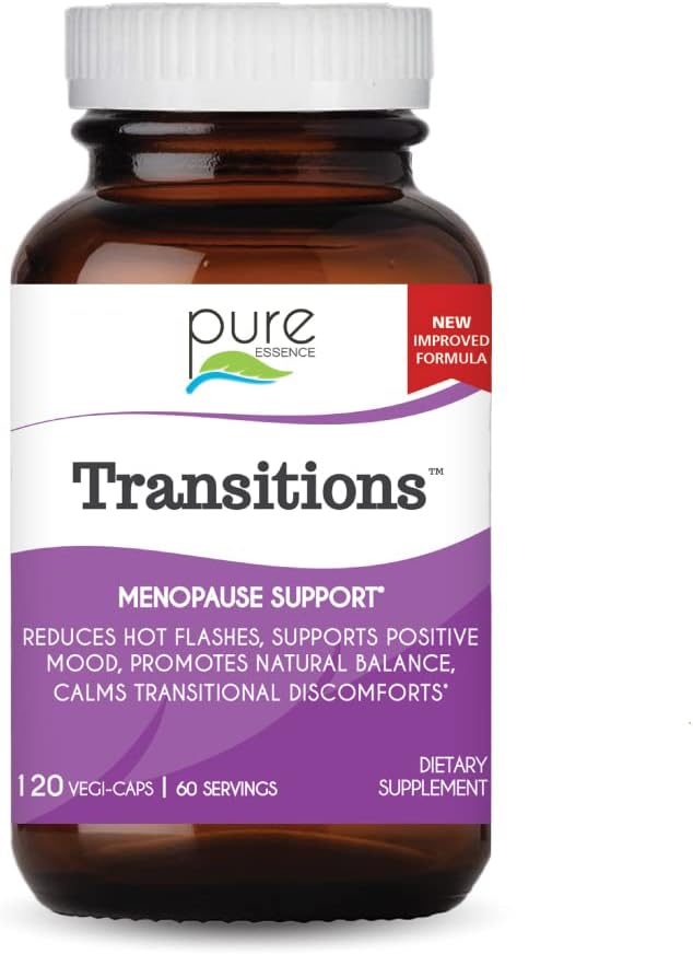 Natural Menopause Relief Supplement for Women - Promotes Hormone Balance, Reduces Hot Flashes, Mood Swings & Night Sweats - 120 Capsules by Pure Essence Labs