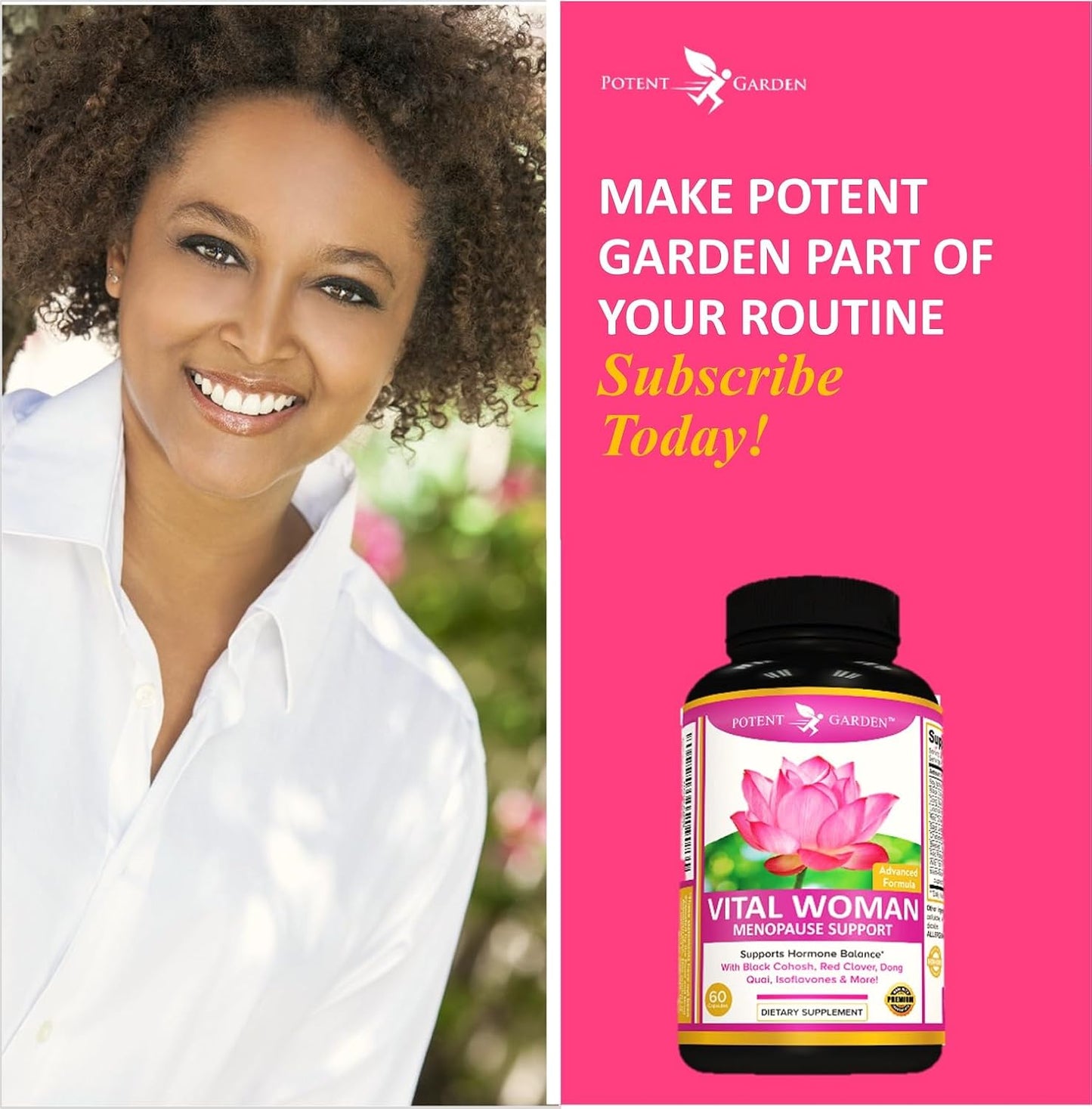 Natural Menopause Relief Supplement with Black Cohosh, Soy Isoflavones, & Don Quai - Hot Flash & Night Sweats Relief for Women - Non-GMO - 60 Capsules