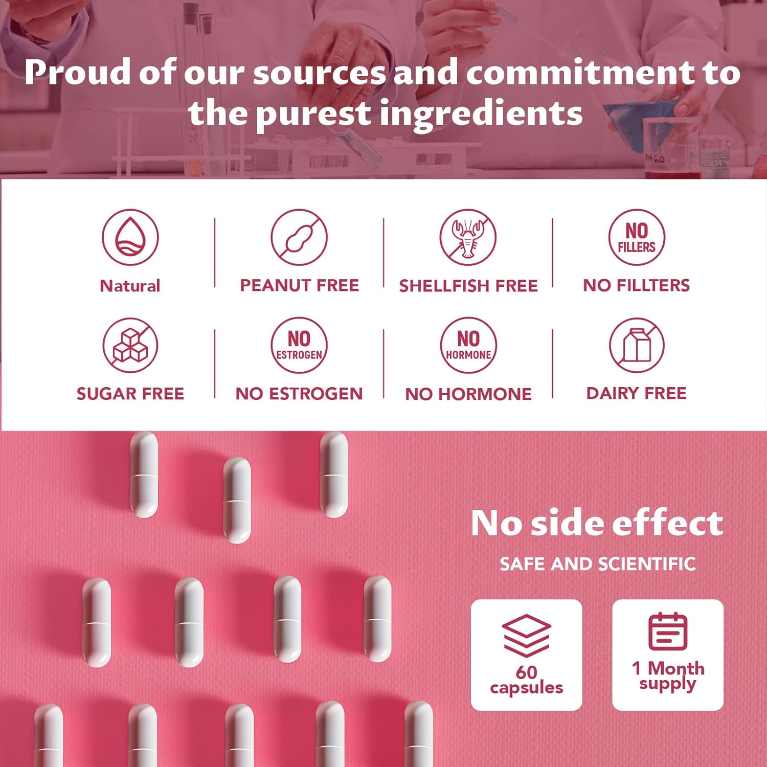 Natural Menopause Relief Supplement with Black Cohosh, DIM, Chasteberry, Evening Primrose, Flax Seed & Ashwagandha - 60 Capsules