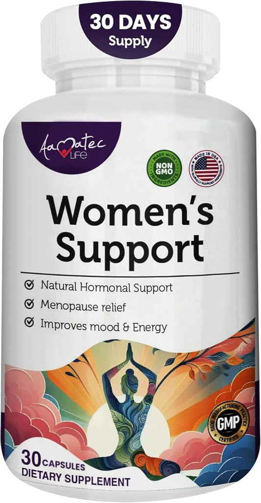 Natural Menopause Support Supplement for Women - Hormone Regulation & Estrogen Balance - Non-GMO Pills with Active Ingredients
