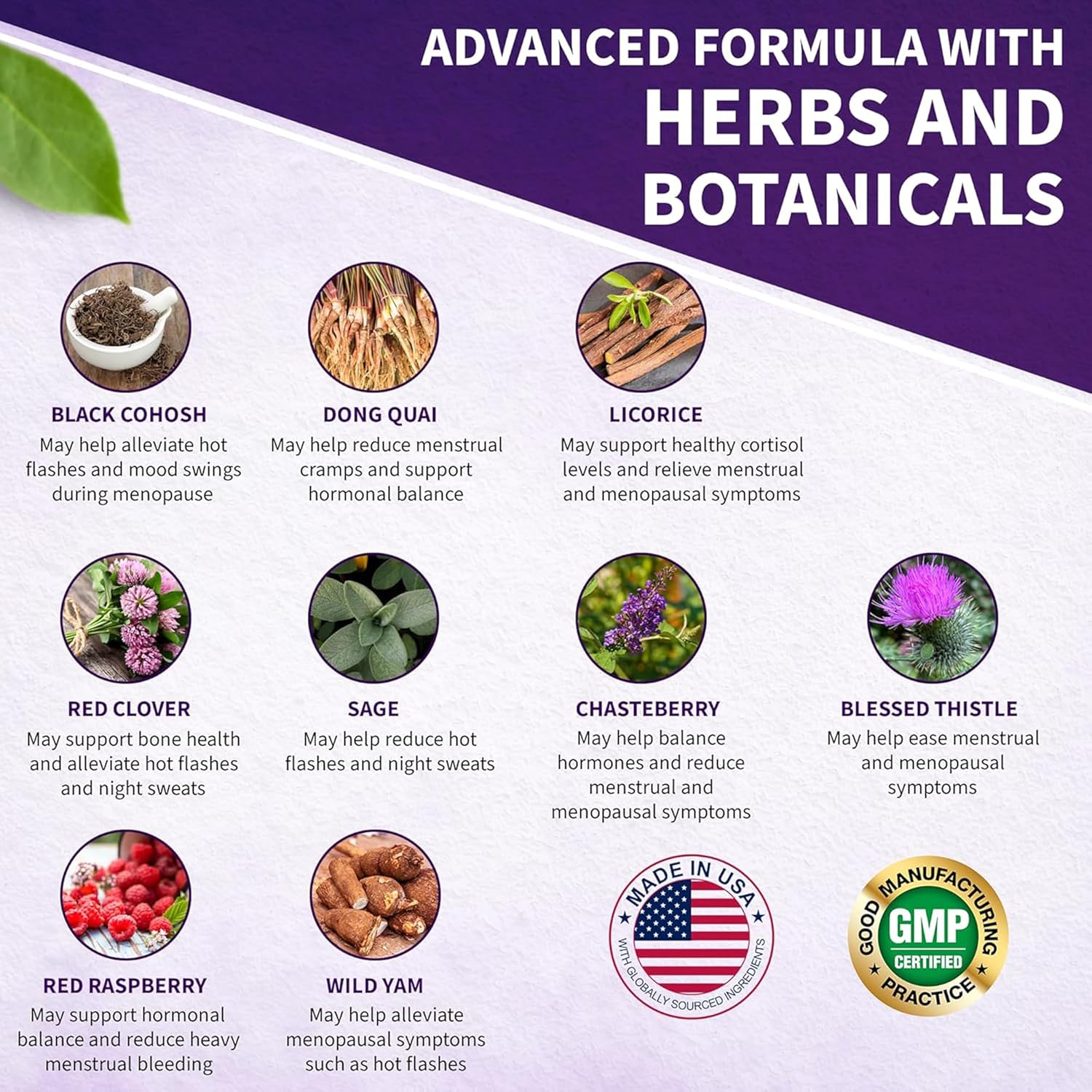 Natural Menopause Support Supplement for Women - Hormone Regulation & Estrogen Balance - Non-GMO Pills with Active Ingredients