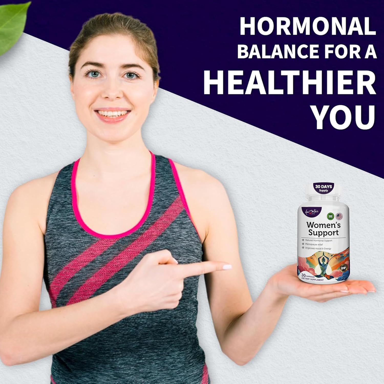 Natural Menopause Support Supplement for Women - Hormone Regulation & Estrogen Balance - Non-GMO Pills with Active Ingredients