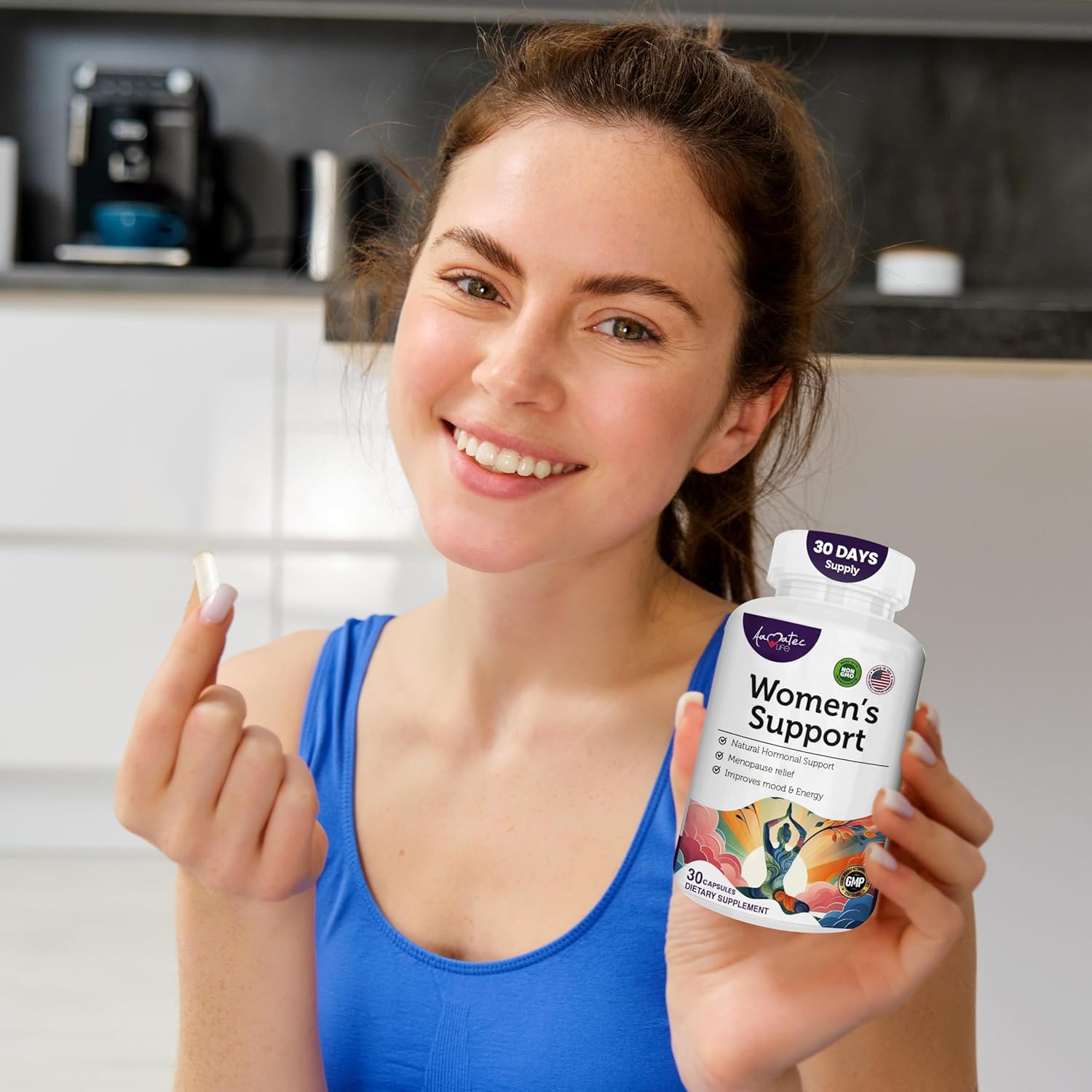 Natural Menopause Support Supplement for Women - Hormone Regulation & Estrogen Balance - Non-GMO Pills with Active Ingredients