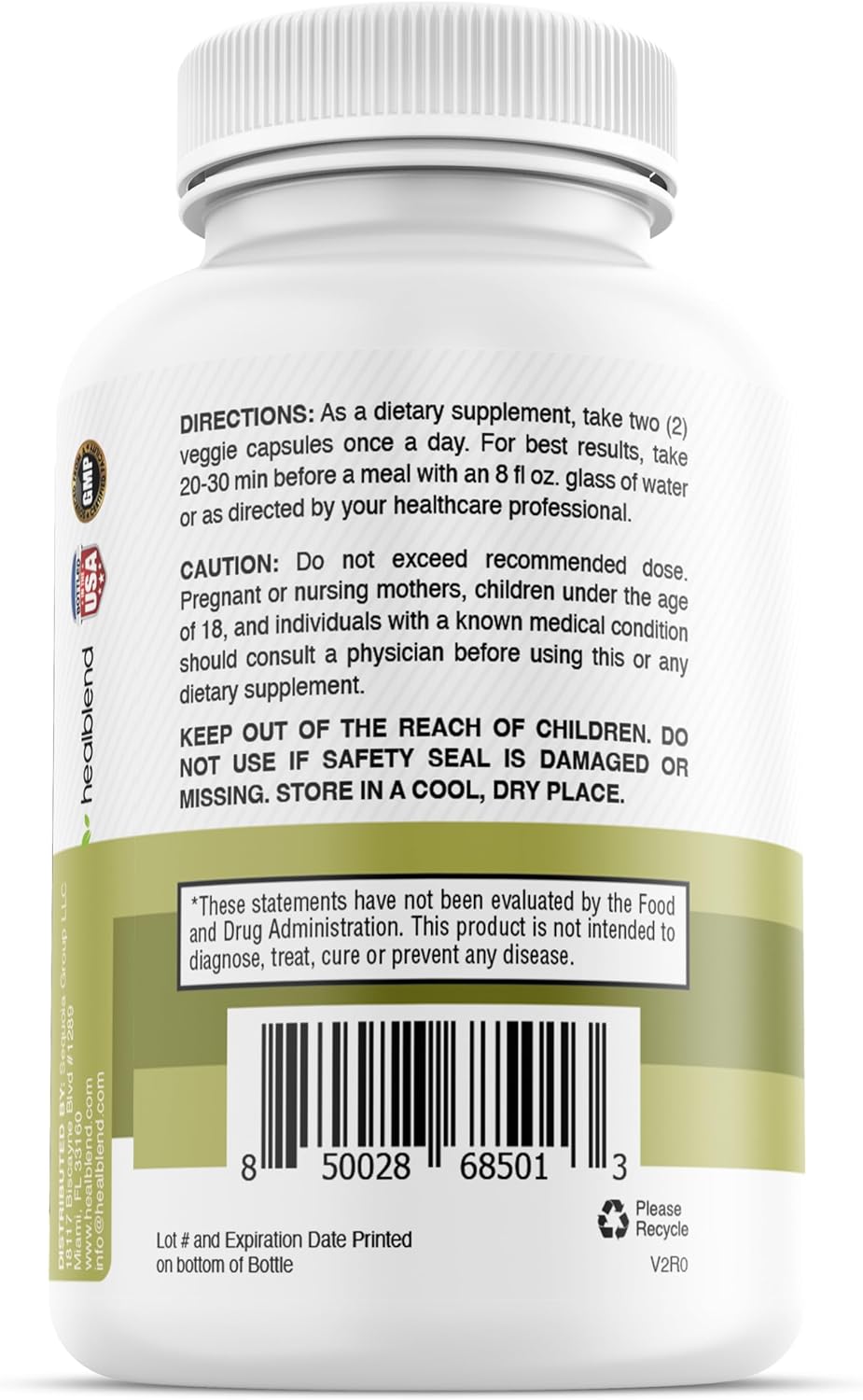 Natural Milk Thistle and Zinc Liver Support Supplement - Detox and Cleanse, Digestive Health - 60 Veggie Capsules
