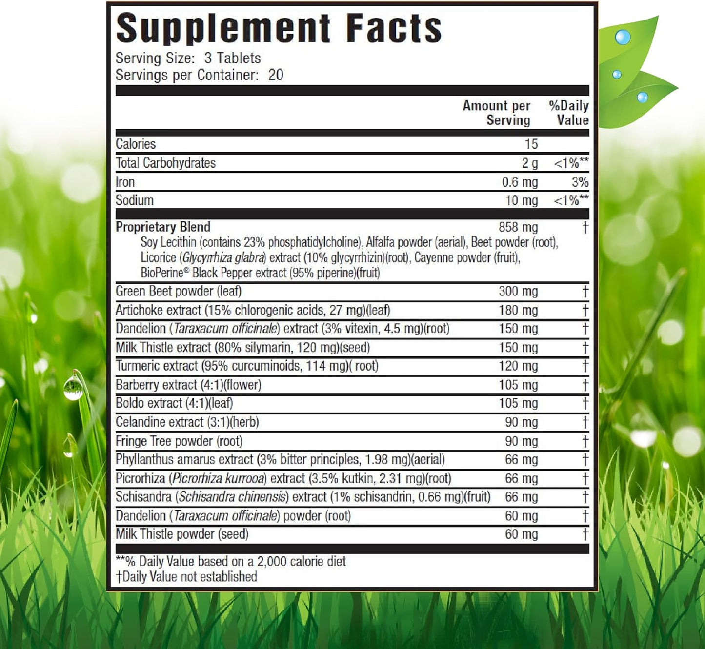 Natural Milk Thistle Liver Cleanse Tablets - 60 Count - Boosts Liver Health & Detox - 18 Botanical Blend with Turmeric, Dandelion, Beet, & Artichoke - Potent Antioxidant Formula