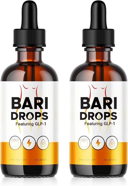 Natural Mounjaro GLP-1 Supplement Drops 2-Pack - Loroc'e Bari Liquid Drops for Bariatric Support