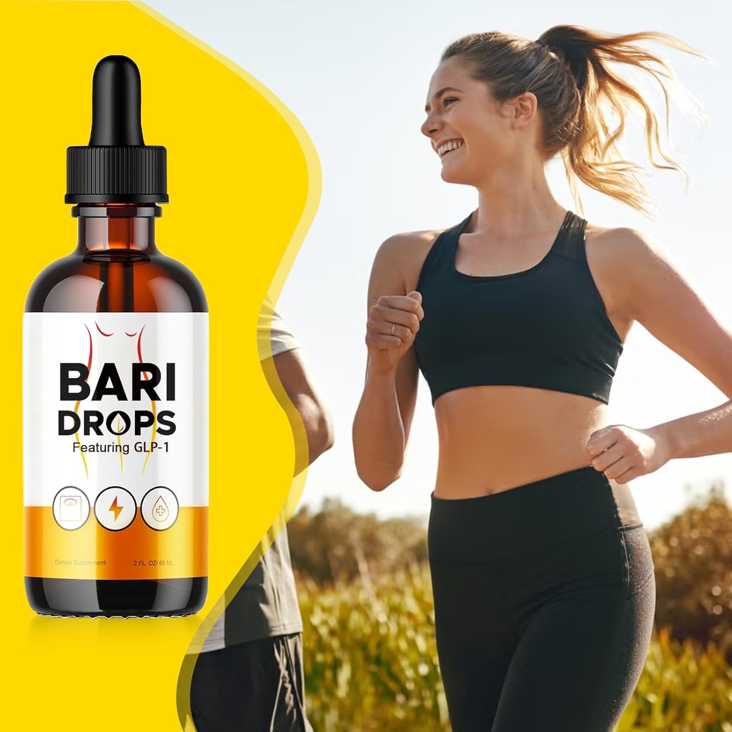 Natural Mounjaro GLP-1 Supplement Drops 2-Pack - Loroc'e Bari Liquid Drops for Bariatric Support