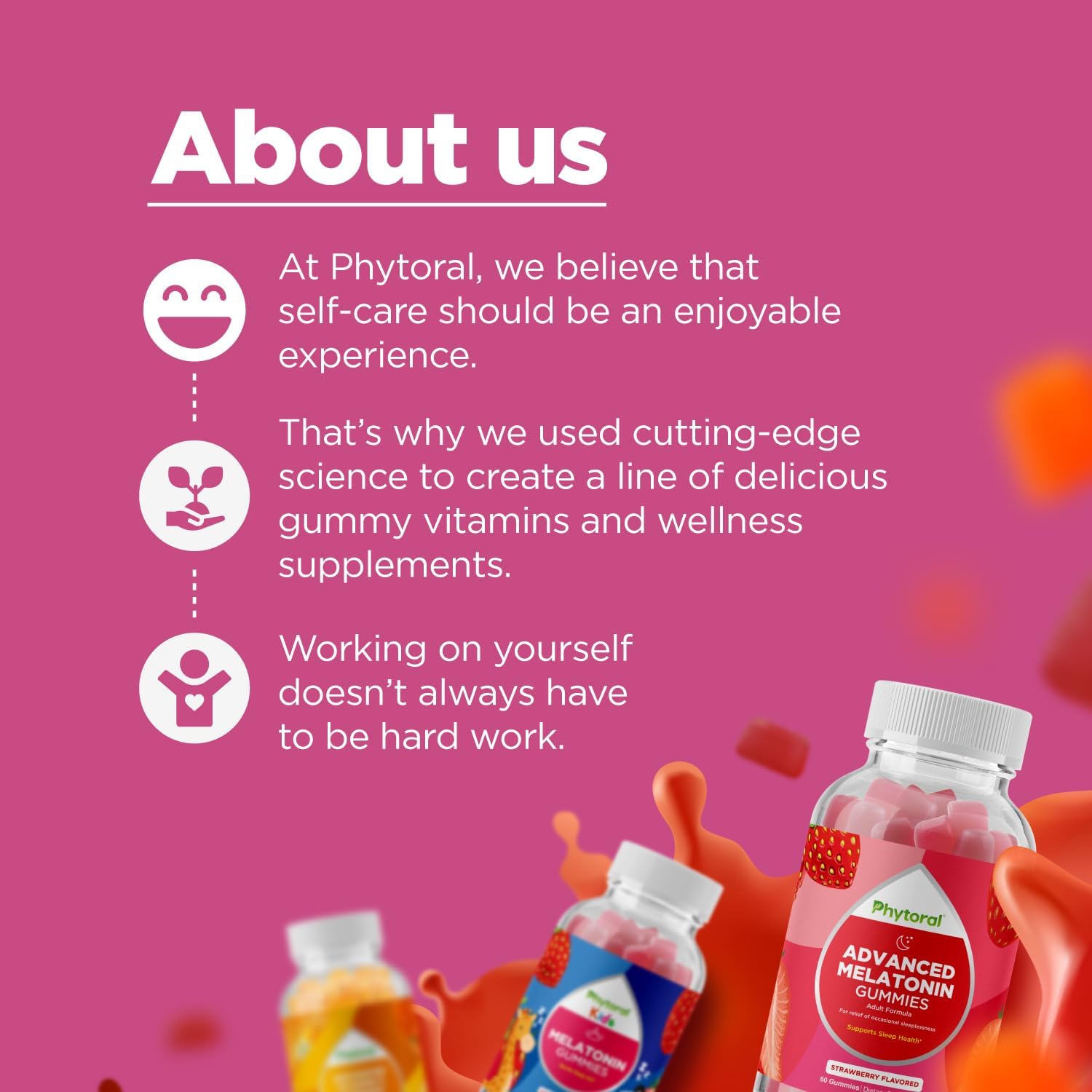 Natural Multivitamin Iron Gummies for Adults - Energy Boost B Complex Vitamins - Gummy Supplement for Mental Clarity and Focus