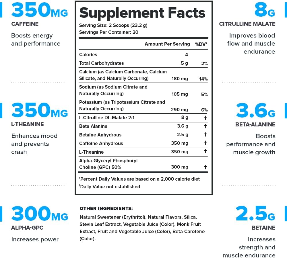Natural Nitric Oxide Preworkout Drink - Boost Energy with LEGION Pulse, Creatine-Free, Sweetened with Beta Alanine, Citrulline, and Alpha GPC (Pink Lemonade)