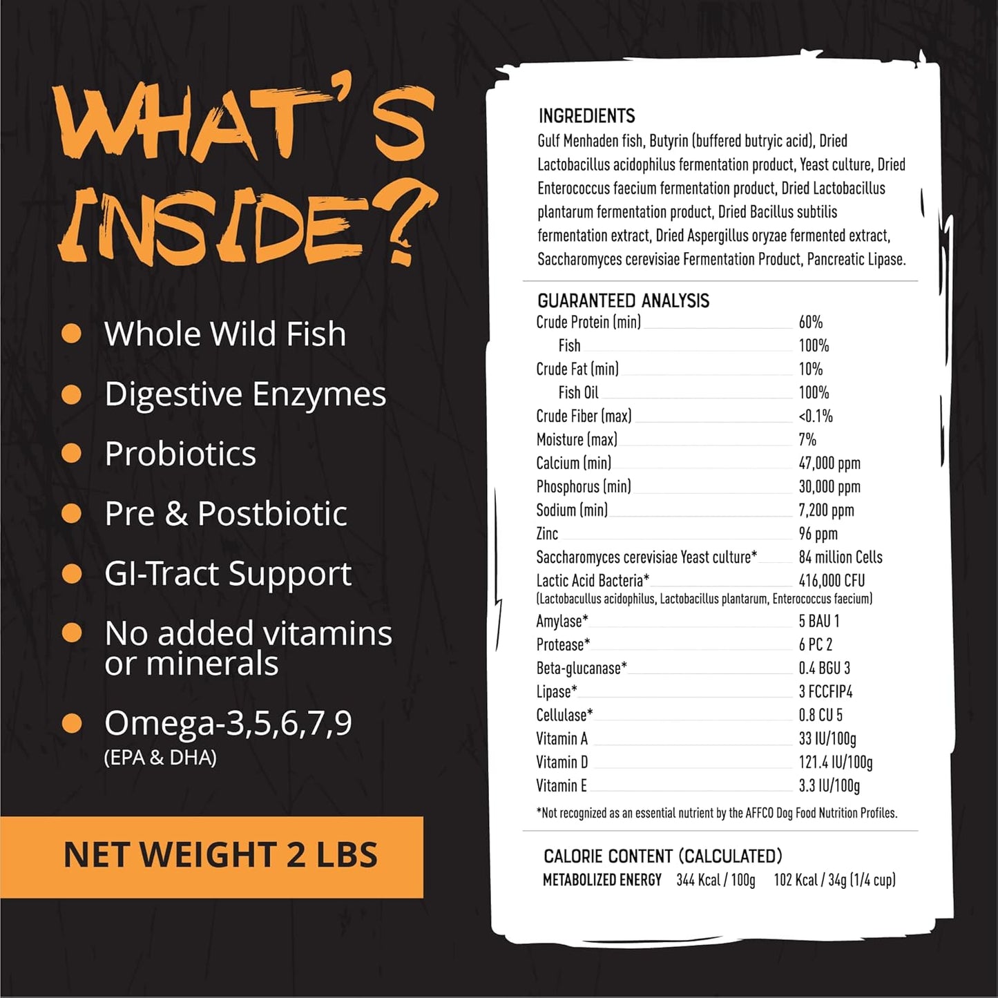 Natural Omega 3 Fish Oil Powdered Food Topper for Dogs - Supports Digestion, Skin, Coat, & Joints - Rogue Pet Science 5-in-1 Supplement (2 lbs)