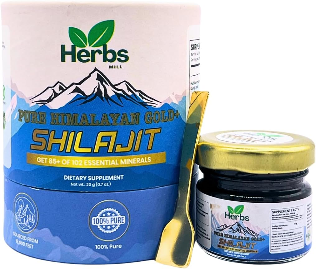 Natural Organic Himalayan Shilajit Resin | 85+ Essential Minerals | High Fulvic Acid | Energy Boost (20g)