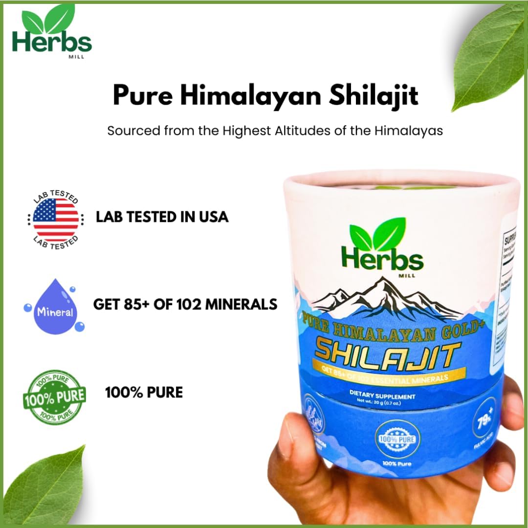 Natural Organic Himalayan Shilajit Resin | 85+ Essential Minerals | High Fulvic Acid | Energy Boost (20g)