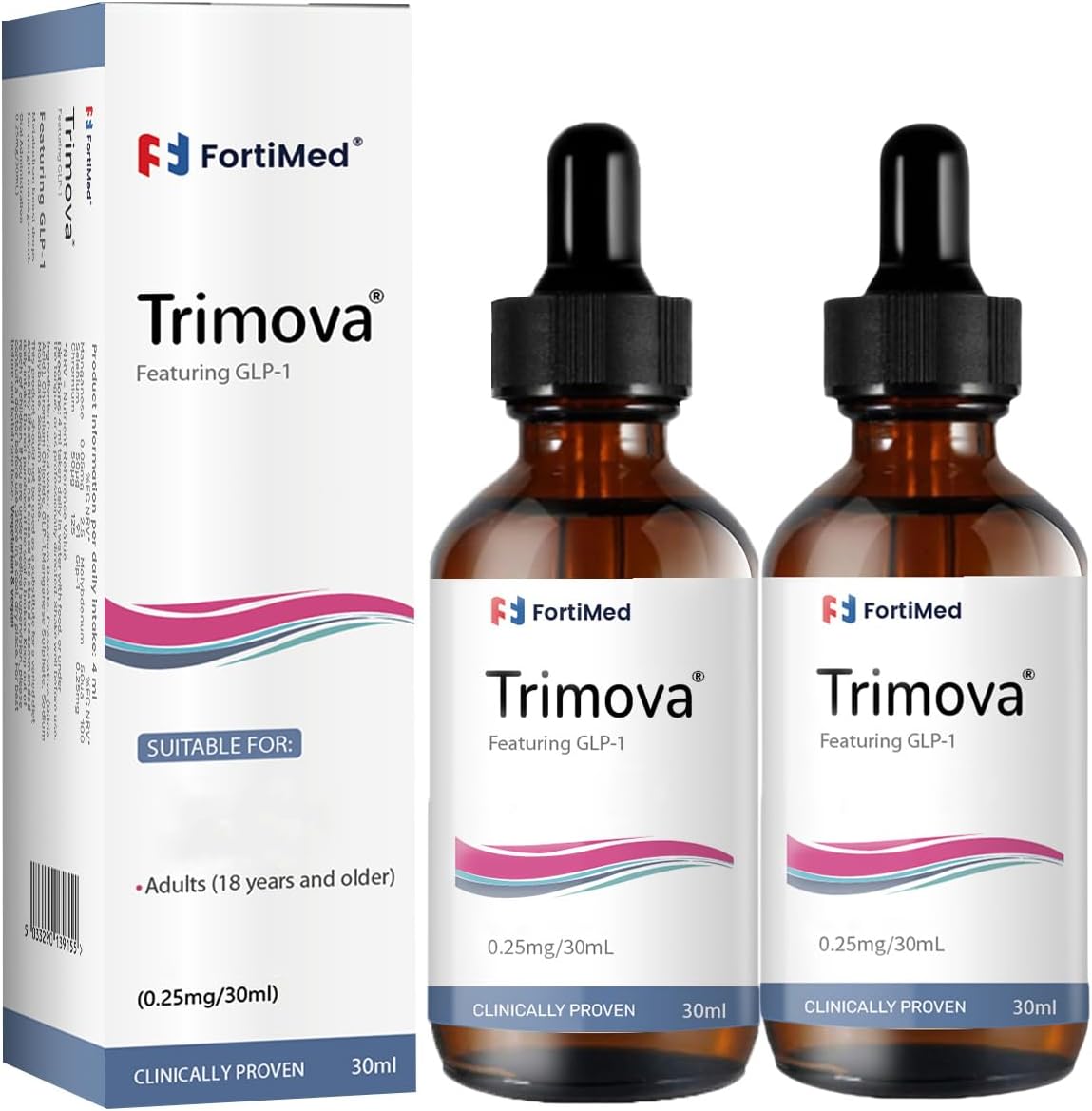 Natural Organic Trimova Drops - 2PCS Set for Men & Women - 30 ml - Healthy Fitness Supplement