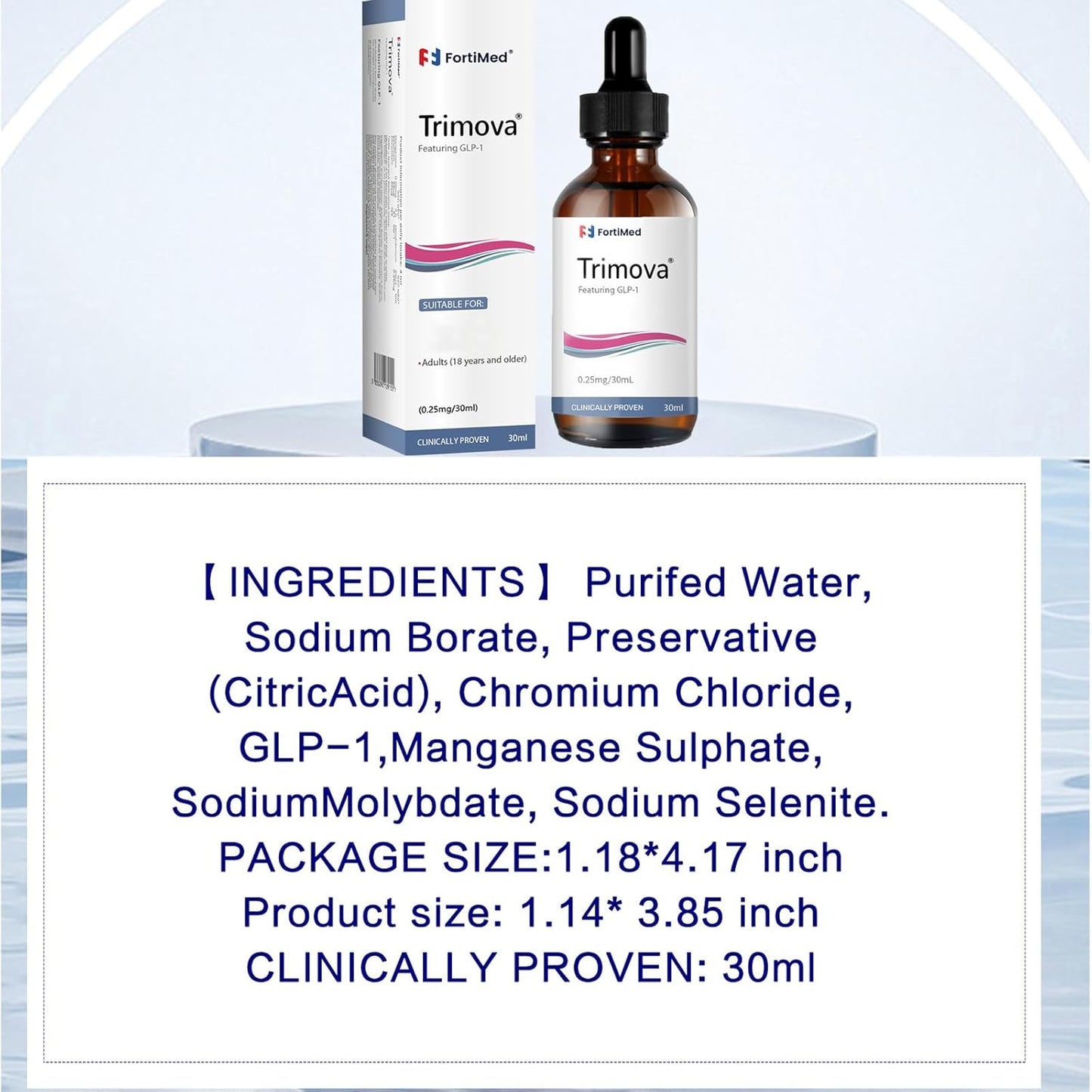 Natural Organic Trimova Drops - 2PCS Set for Men & Women - 30 ml - Healthy Fitness Supplement