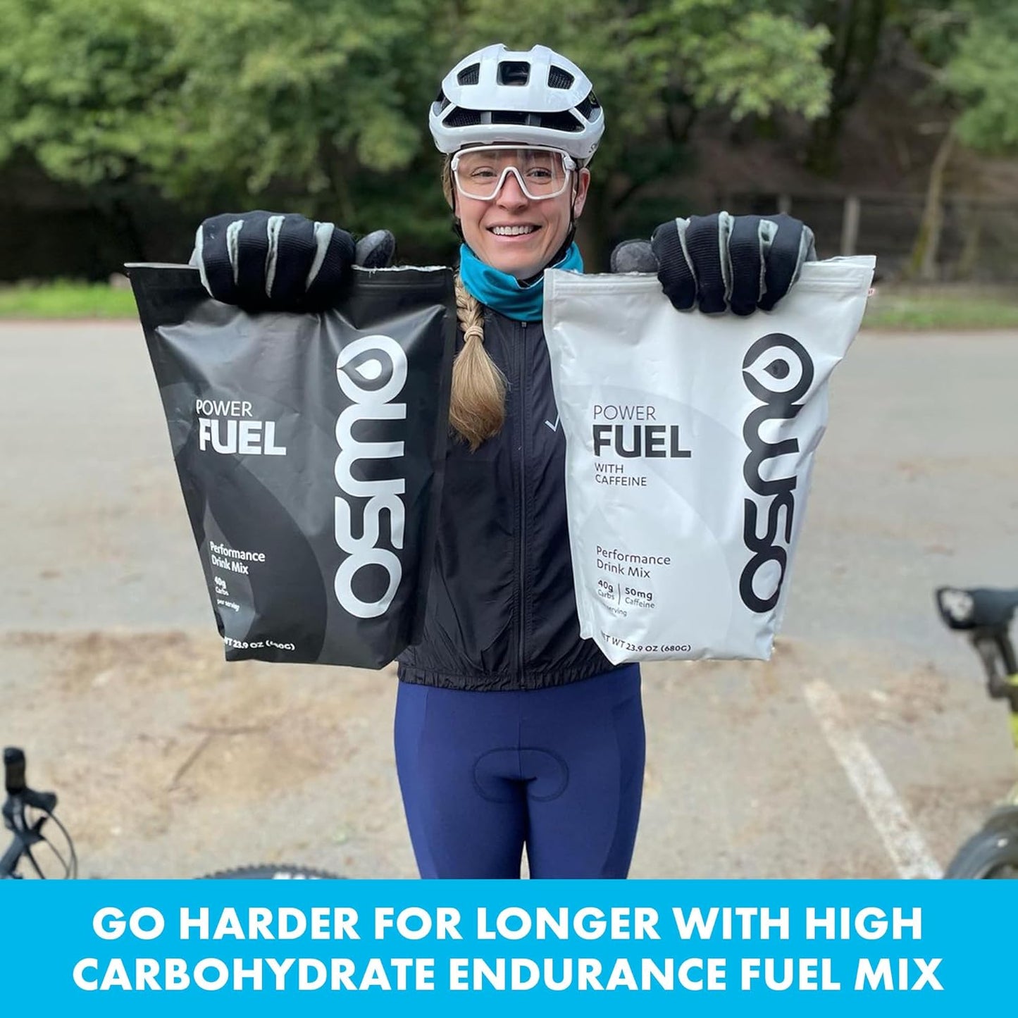 Natural Osmo Power Fuel Powder with Caffeine for Rapid Absorption - Carbohydrate Blend with Cluster Dextrin, Sodium, and Fructose - Neutral Flavor - 16 Servings