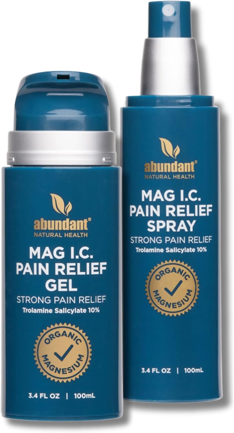Natural Pain Relief Bundle with 10% Trolamine Salicylate for Fast Absorption, Strong Relief Against Aches and Bruises - Fragrance-Free