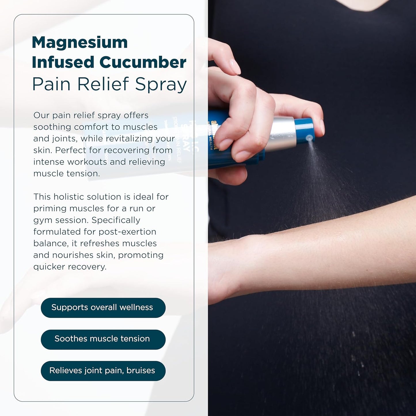 Natural Pain Relief Bundle with 10% Trolamine Salicylate for Fast Absorption, Strong Relief Against Aches and Bruises - Fragrance-Free