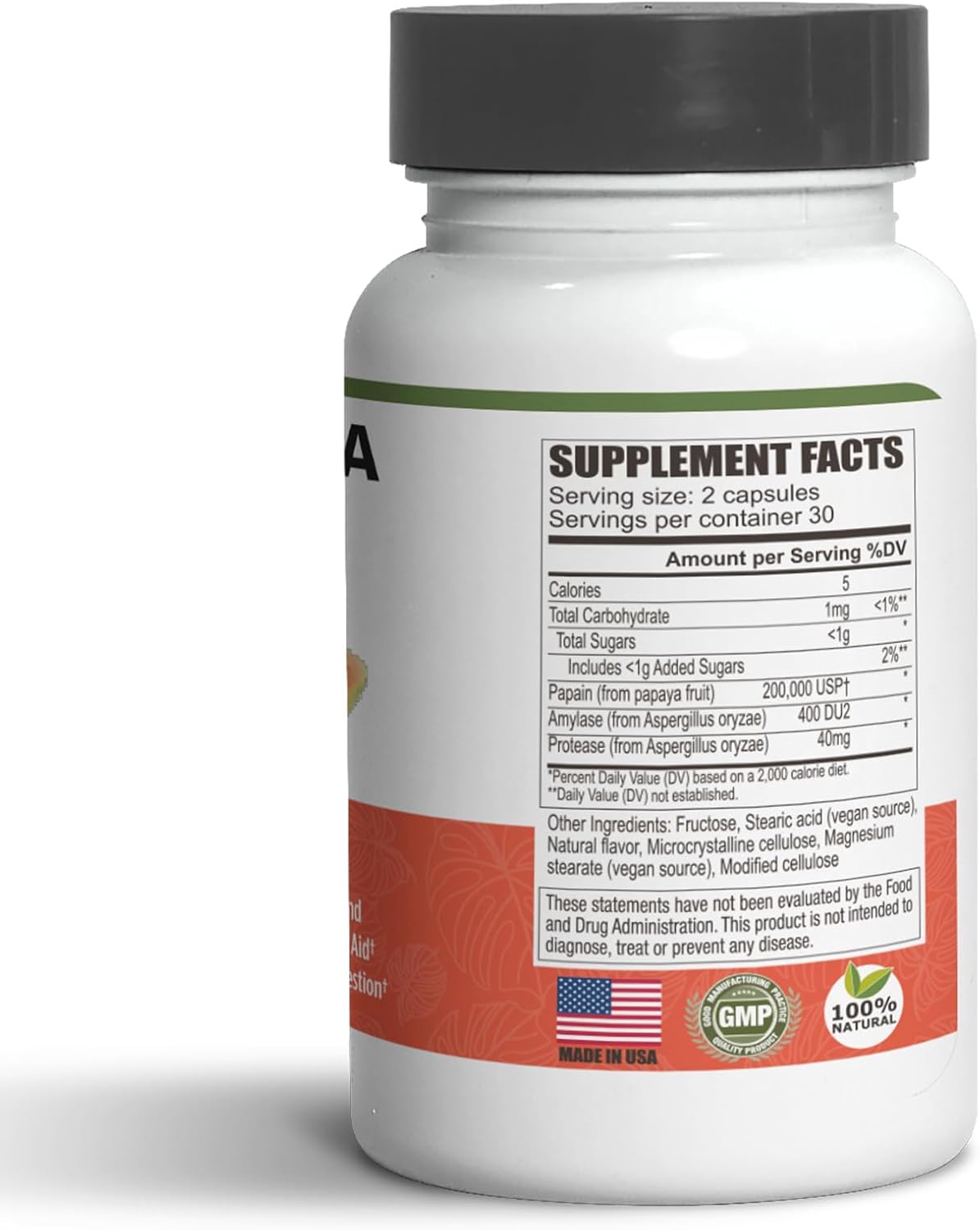 Natural Papaya Enzyme Blend Dietary Supplement for Digestive Harmony and Well-Being