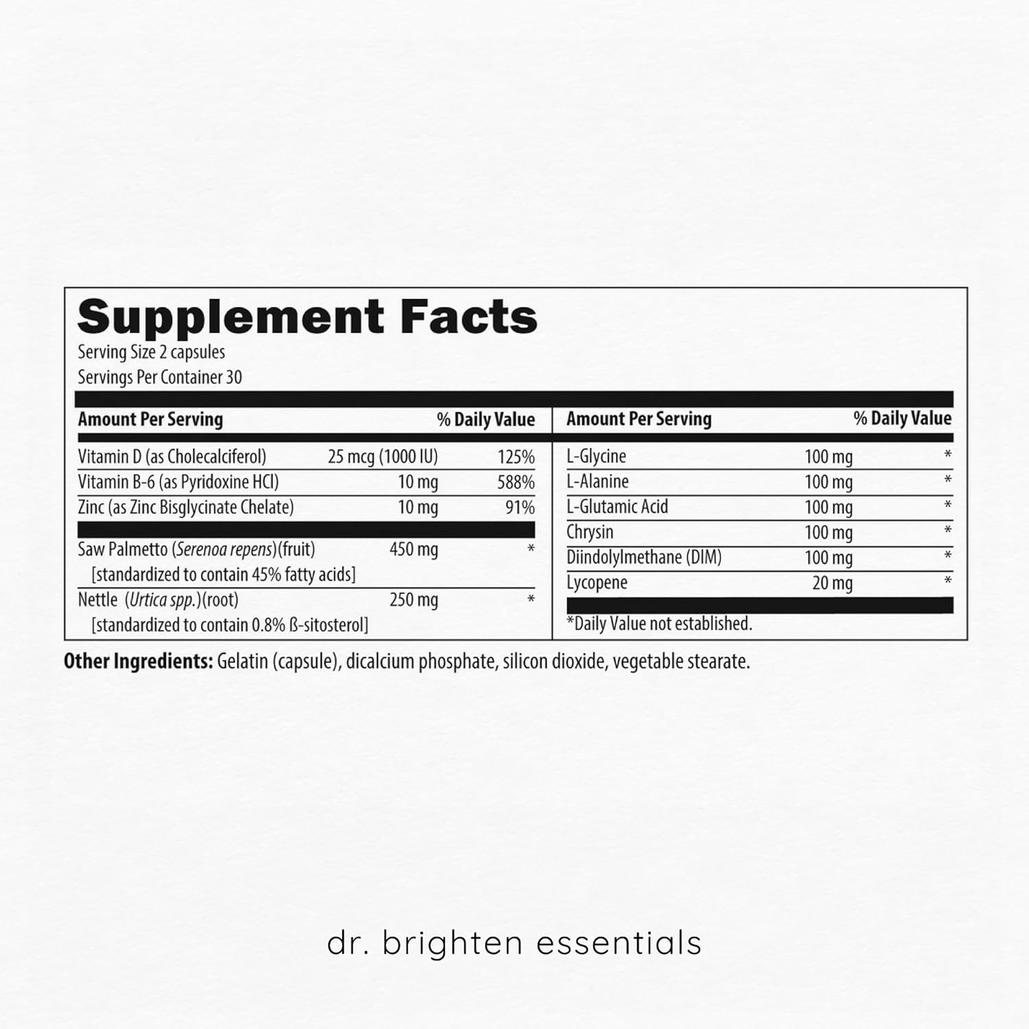 Natural PCOS Support Supplement for Women - Dr. Brighten Saw Palmetto Plus - Promotes Hair Health, Clear Skin, and Hormonal Balance