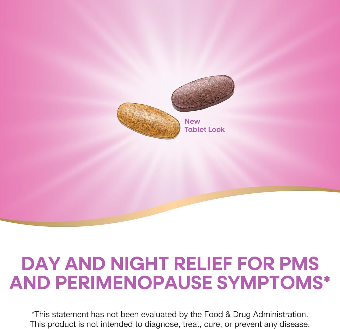Natural Perimenopause and PMS Symptom Support Tablets for Hot Flashes, Restful Sleep - Hormone-Free Formula, 30 AM & 30 PM Tablets