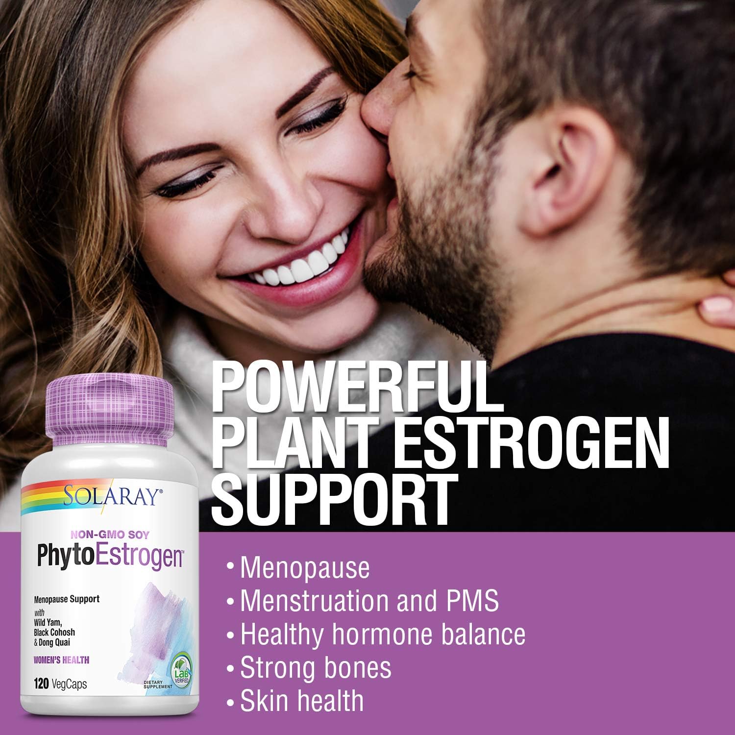 Natural Phytoestrogen Supplement by Solaray - 120 Capsules