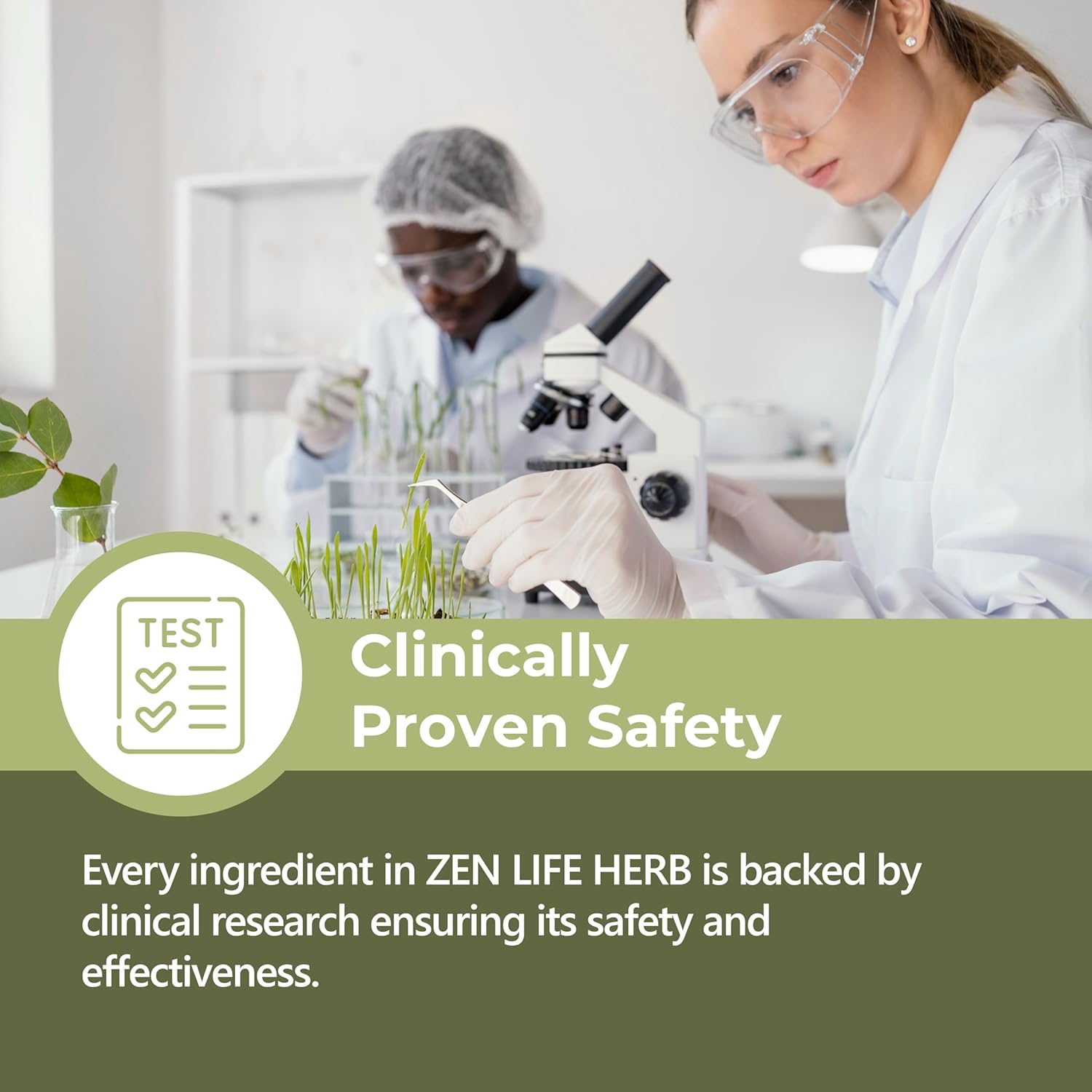 Natural Plant-Based Herbal Supplement for Focus, Concentration, Memory & Energy - Caffeine-Free Brain Support - Clinically Tested (30 Softgels)