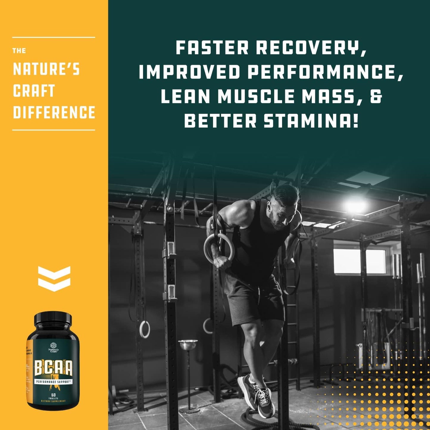 Natural Pre Workout Bundle: Forskolin Supplement & BCAA Capsules for Energy Boost & Muscle Recovery - Vegan Fitness Supplements