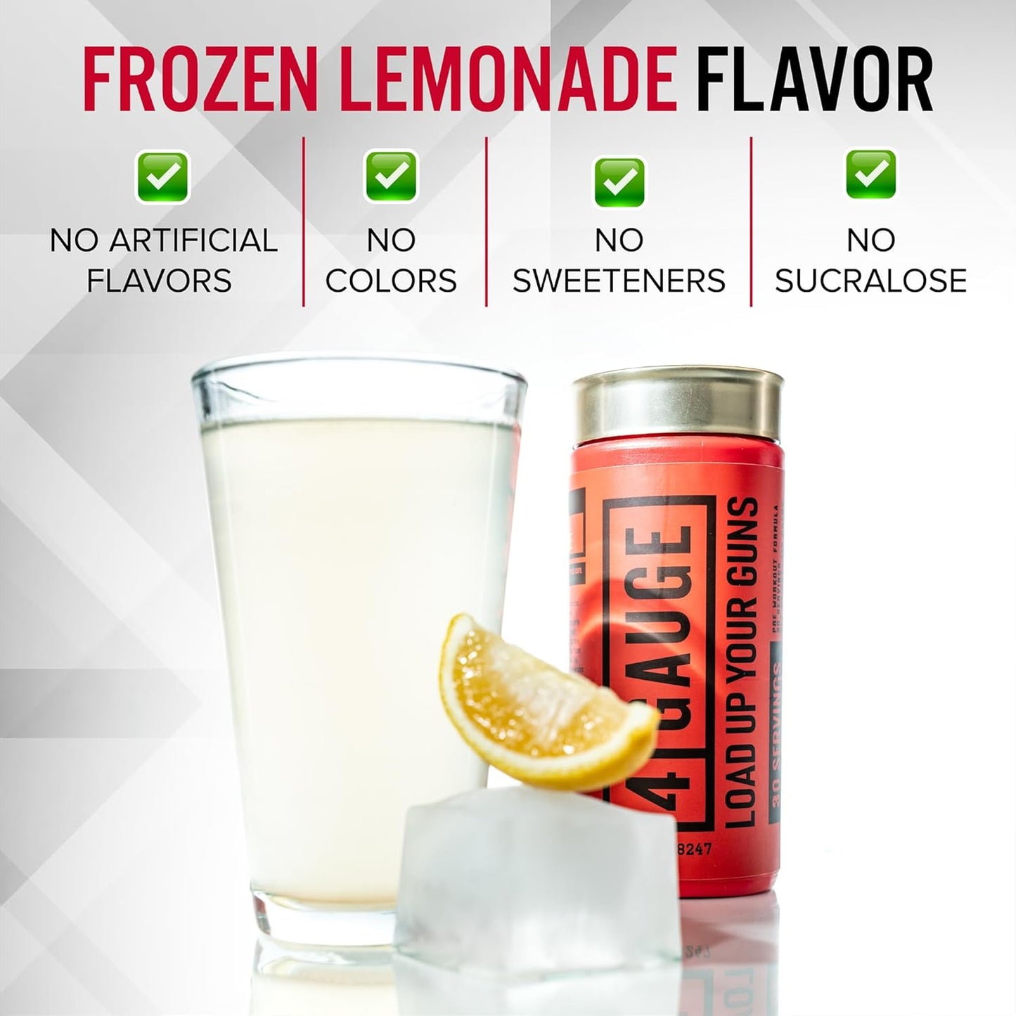 Natural Preworkout Supplement for Energy & Focus | 30 Servings | Nitric Oxide Boost | L-Citrulline, L-Carnitine, Creatine | No Jitters | Frozen Lemonade Flavor