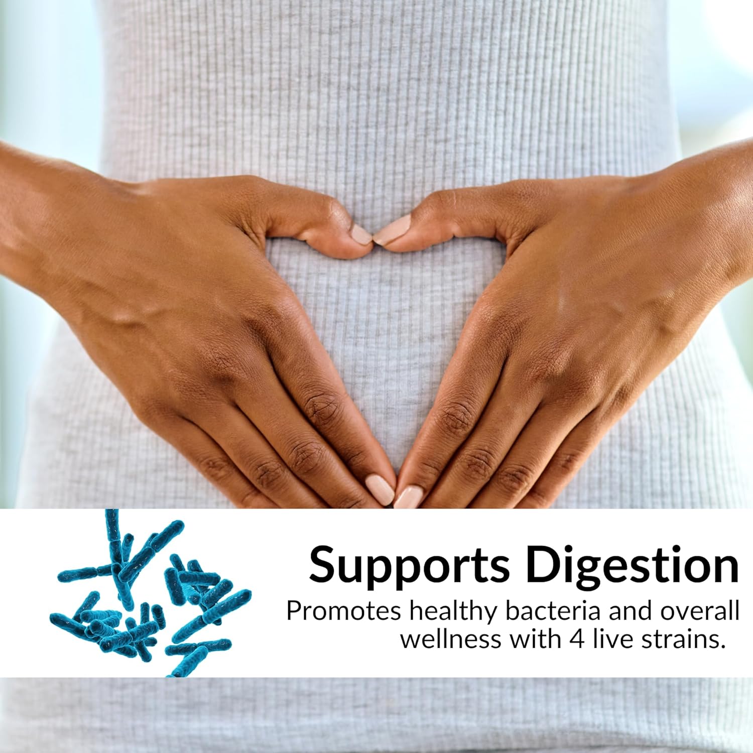 Natural Probiotic 40 Billion CFU Supplement for Gut Health & Immune Support - 30 Count - Women, Men, Adults - Promotes Digestive Health