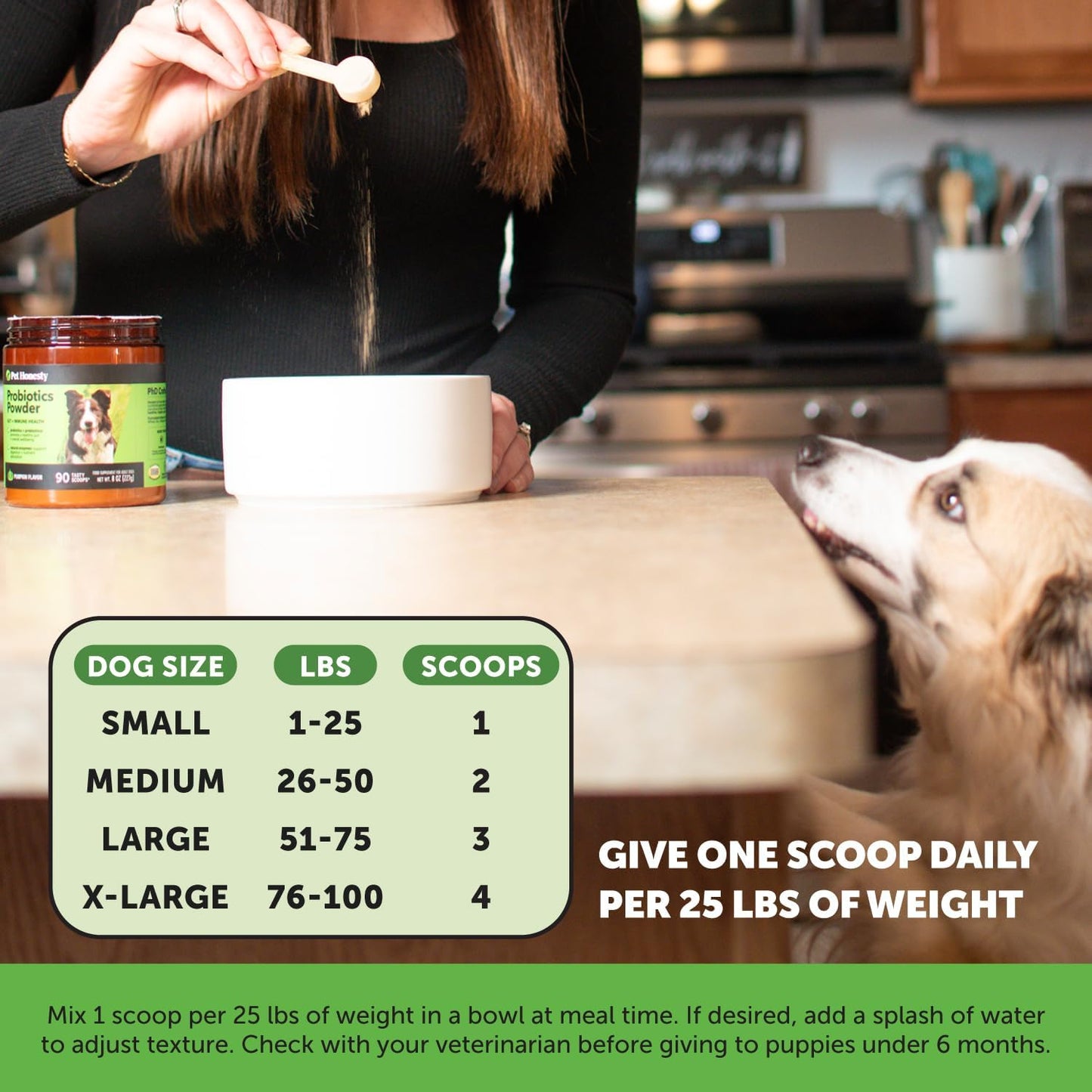 Natural Probiotic & Pumpkin Powder Supplement for Dogs - Supports Healthy Gut Flora, Digestion & Immunity - With Prebiotics, Probiotics, Enzymes, Antioxidants - 90 Scoops