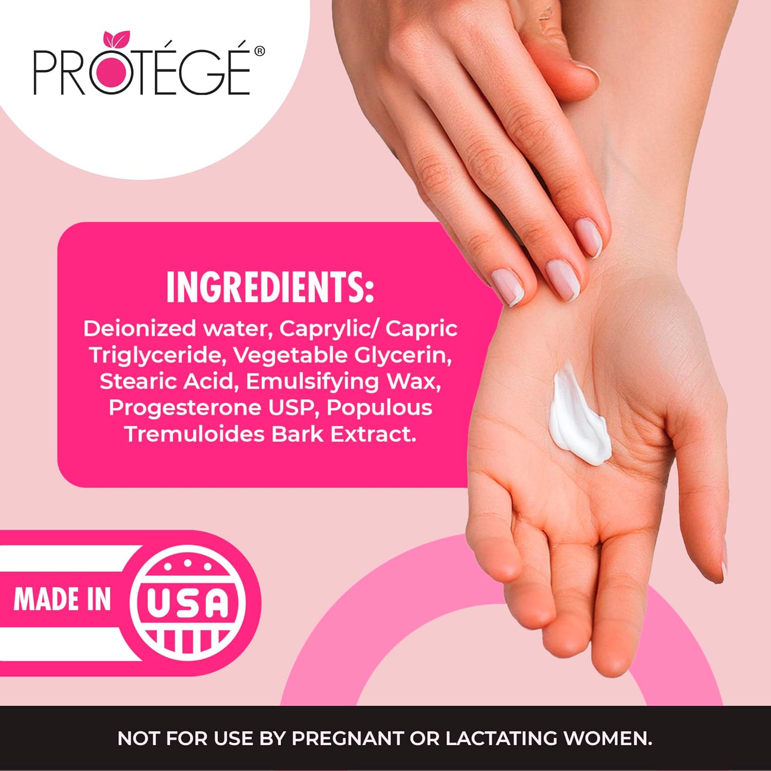 Natural Progesterone Cream for Women - Made in USA - Hormone Balance Formula - Menstrual, Perimenopause, Menopause Relief - Micronized Bioidentical Progesterone - 1,000 mg USP - 2 oz
