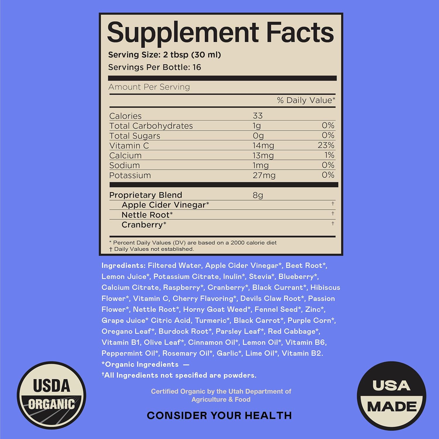 Natural Prostate Complete Supplement - 16oz Glass Bottle for Men's Health