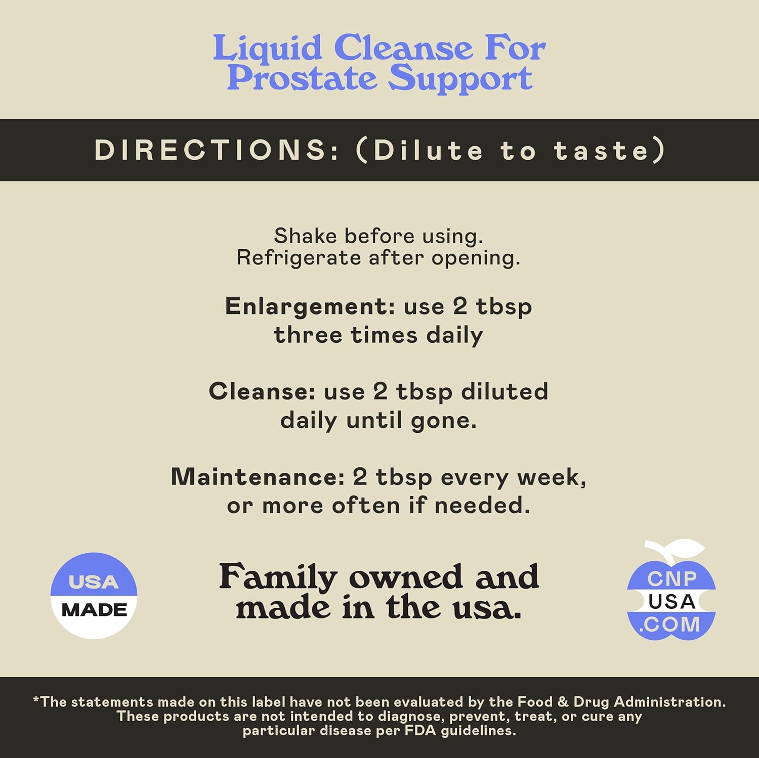 Natural Prostate Complete Supplement - 16oz Glass Bottle for Men's Health