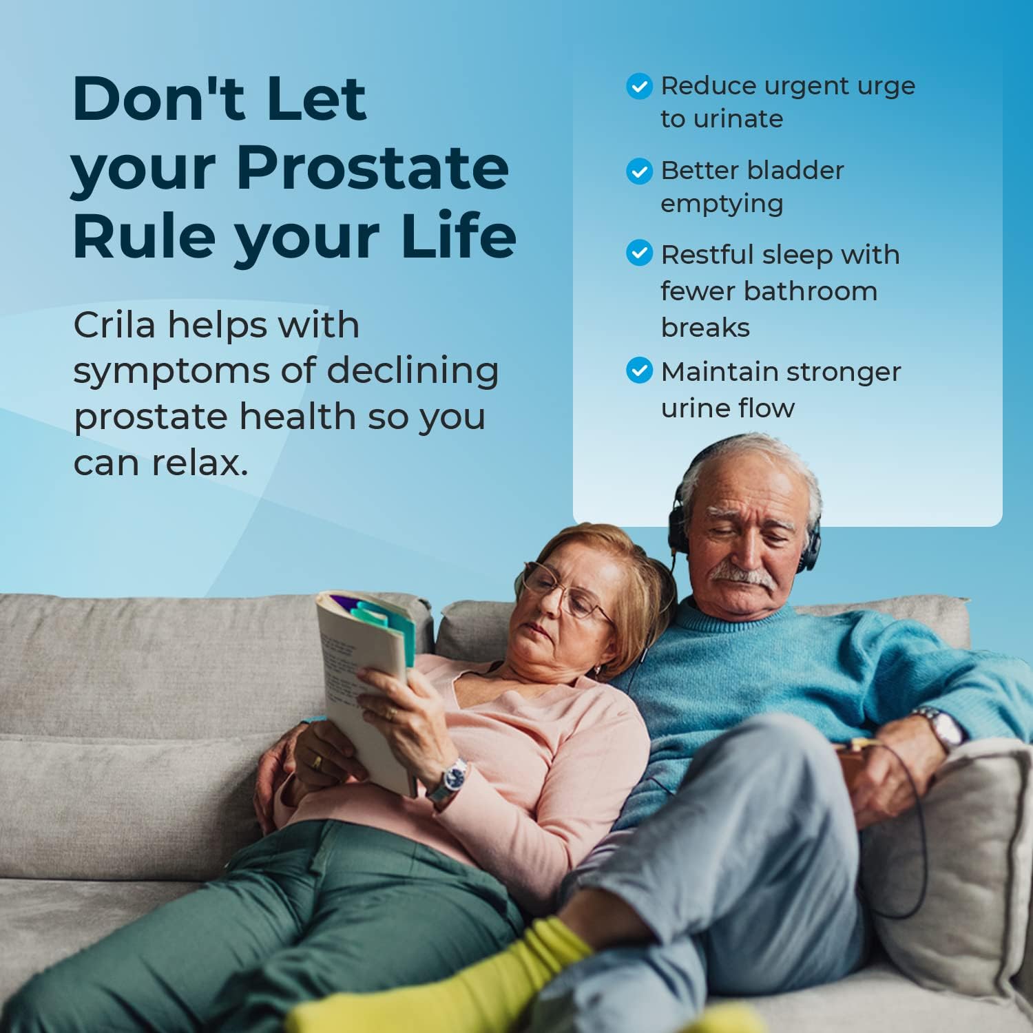 Natural Prostate Formula for Men - 30ct Trial Size, Supports Fewer Bathroom Trips & Better Sleep, Patented Support Formula without Saw Palmetto Extract