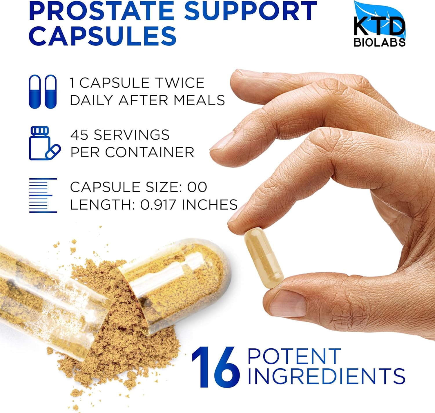 Natural Prostate Health Capsules - Pumpkin Seeds, Pygeum, Saw Palmetto - Bladder Control & Urinary Tract Support - Made in USA