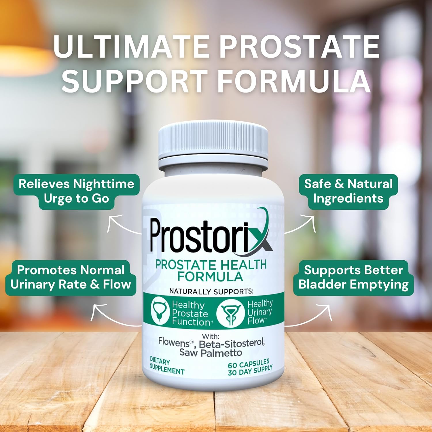 Natural Prostate Supplement for Men - Supports Prostate Health, Reduces Frequent Urination - Saw Palmetto, Beta-Sitosterol, Cranberry Powder & More
