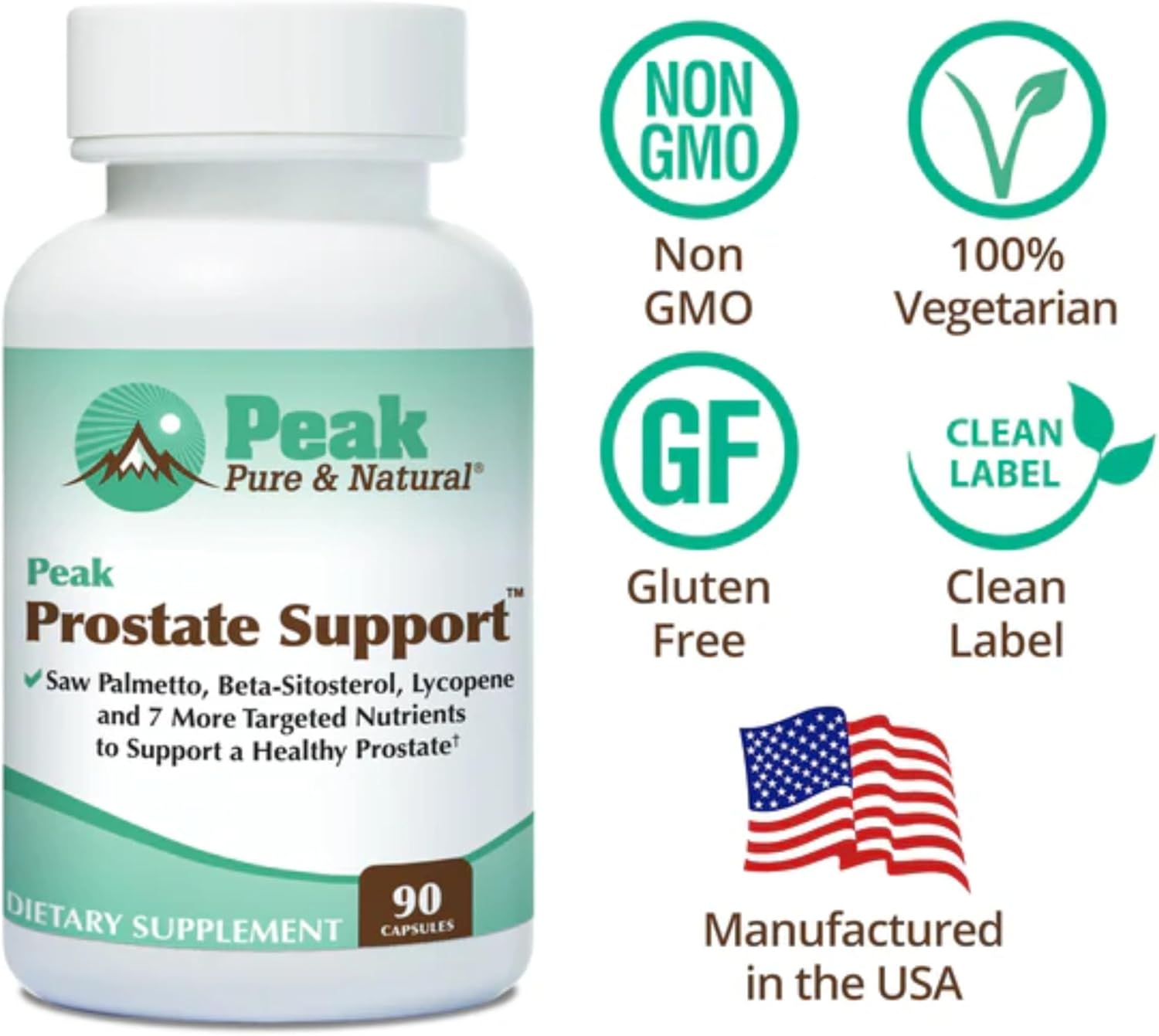 Natural Prostate Support Supplement with Saw Palmetto, Beta-Sitosterol, and Lycopene - Promotes Prostate and Urinary Tract Health - 90 Capsules