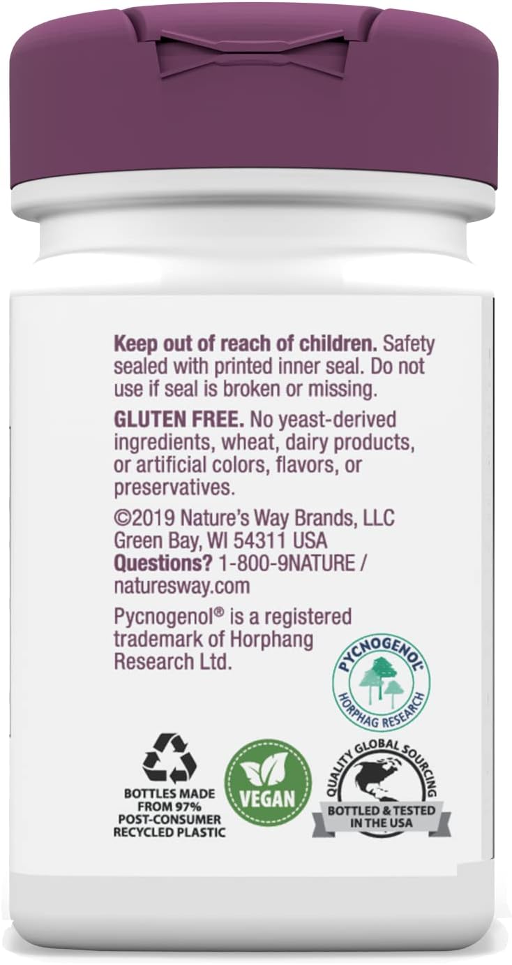 Natural Pycnogenol Supplement for Healthy Circulation - 30 Vegan Tablets