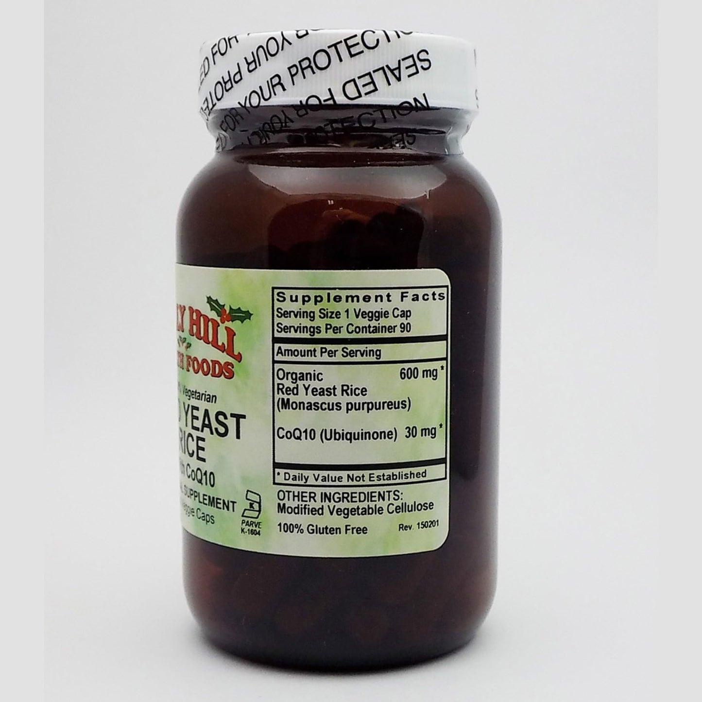 Natural Red Yeast Rice Capsules - 90 Vegetarian Capsules by Holly Hill Health Foods