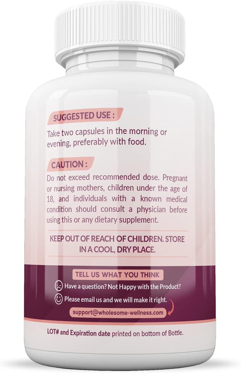 Natural Relief Supplement for Women & Men | Wholesome Wellness Happy Formula - 60 Capsules