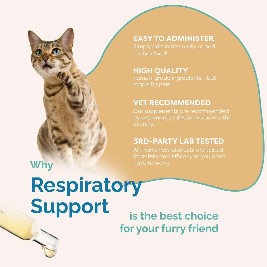 Natural Respiratory Support Supplement for Dogs & Cats | Promotes Healthy Respiratory Function | Helps with Seasonal Allergy Symptoms