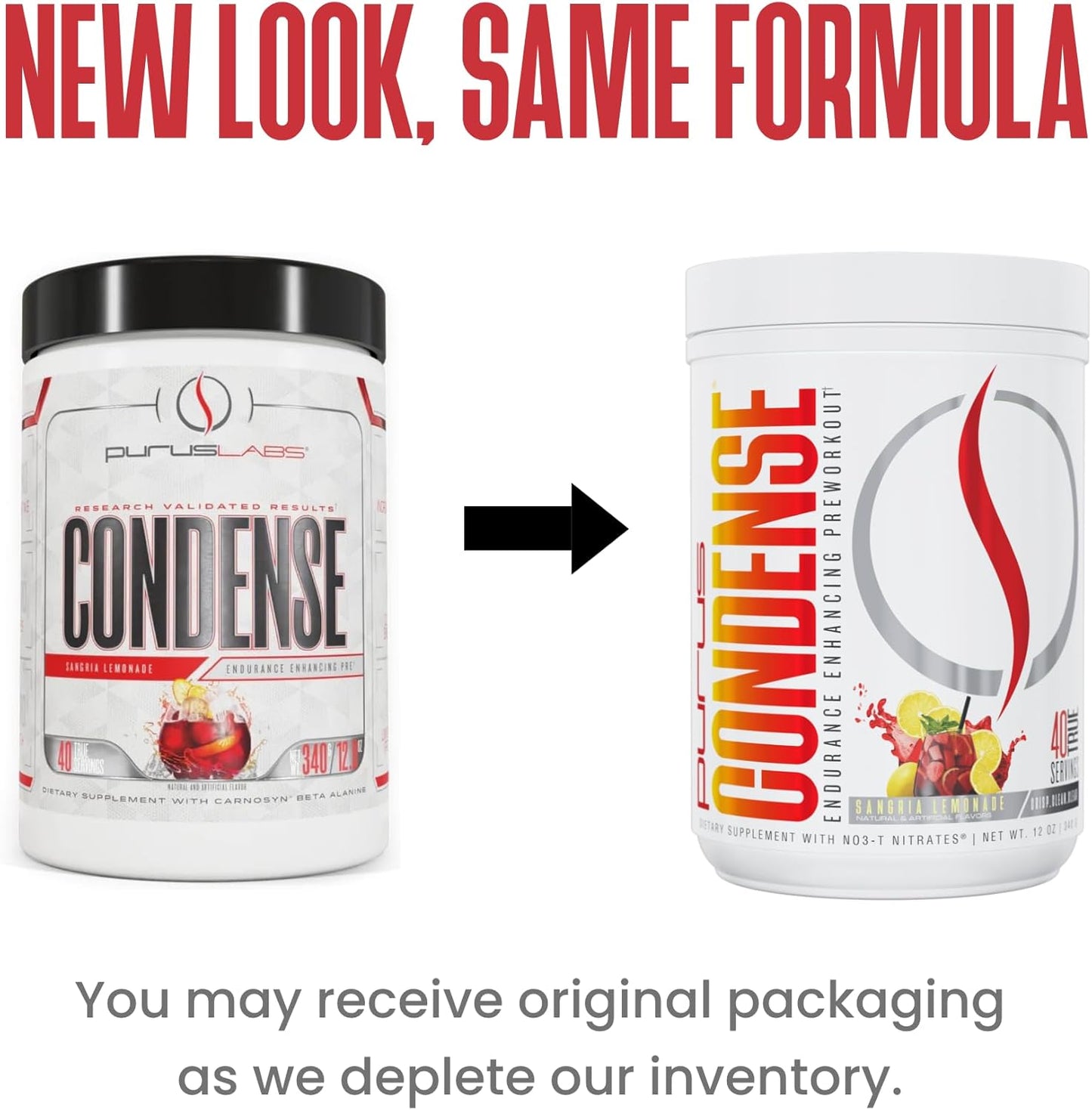Natural Sangria Lemonade PreWorkout Powder - 40 Servings by Purus Labs CONDENSE