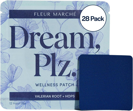 Natural Sedative Sleep Patch with Valerian Root, L-Theanine, Lavender Oil, and Hops - 28 Patches for Better ZZZ's - Highly Bioavailable Formula by Fleur Marché