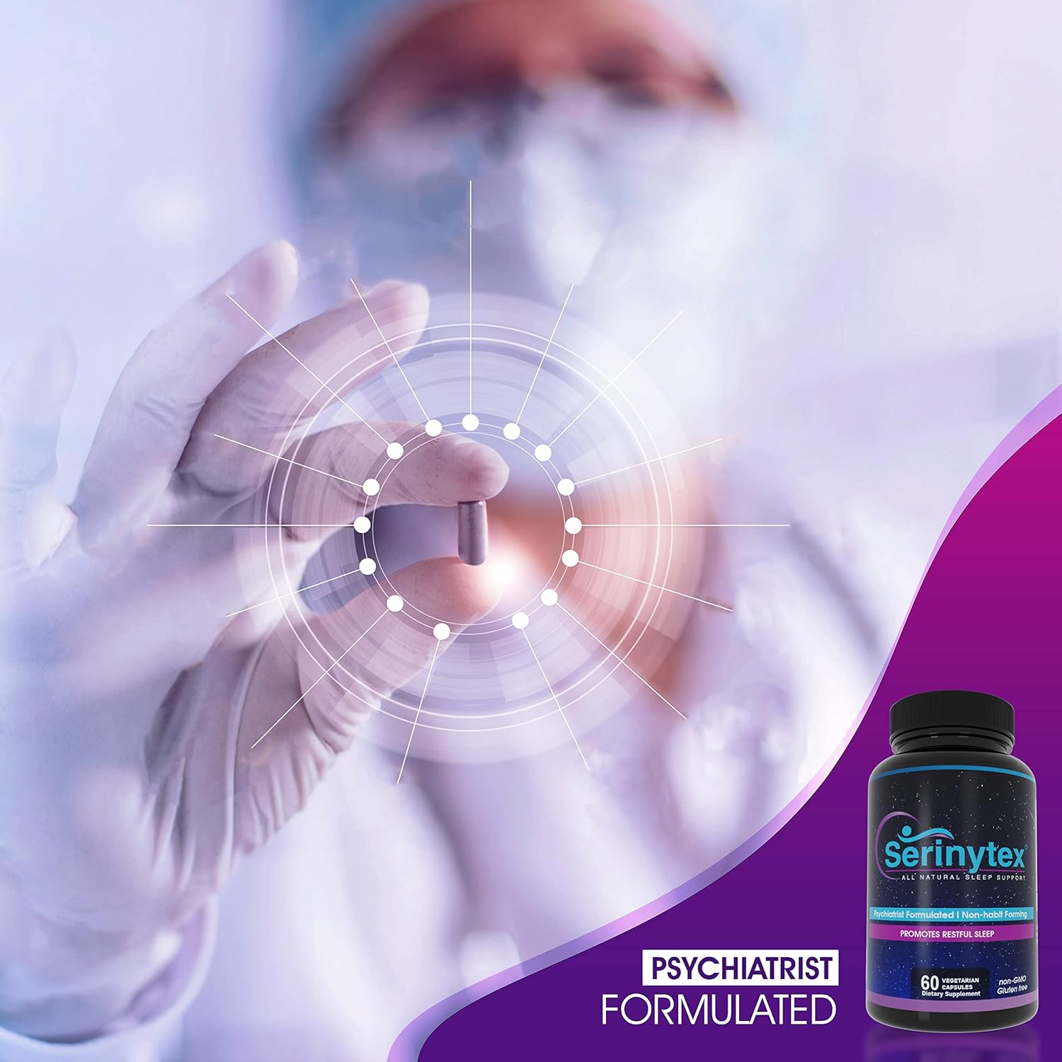 Natural Sleep Aid Supplement Formulated by Psychiatrists - SERINYTEX Sleep