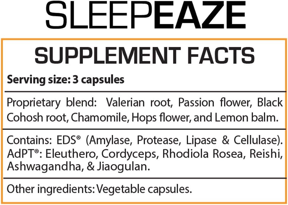 Natural Sleep Aid Supplement with Valerian Root and German Chamomile - 60 Capsules