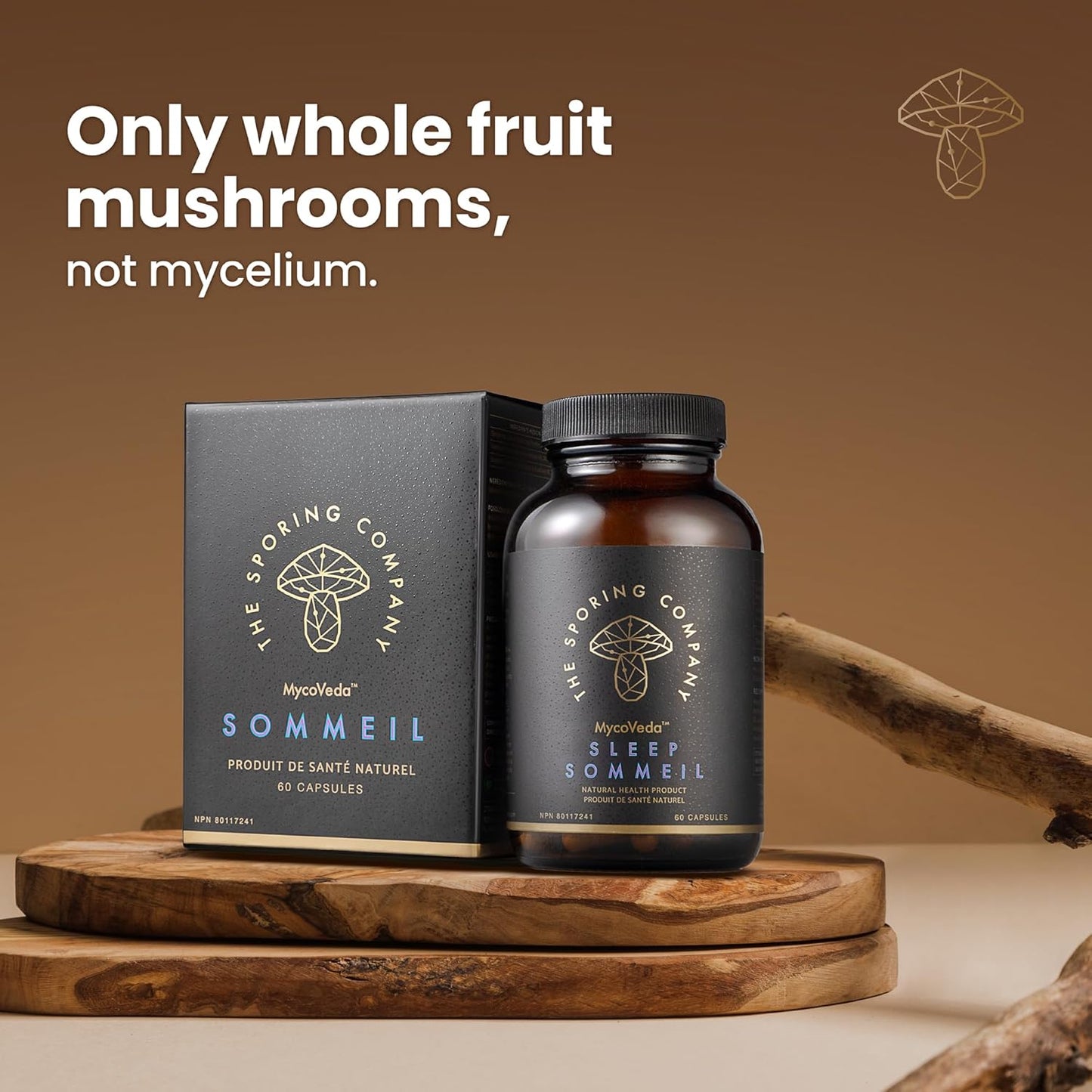 Natural Sleep Supplement with Reishi, Valerian Root, and Skullcap for Long-Term Sleep Regulation - 60 Capsules