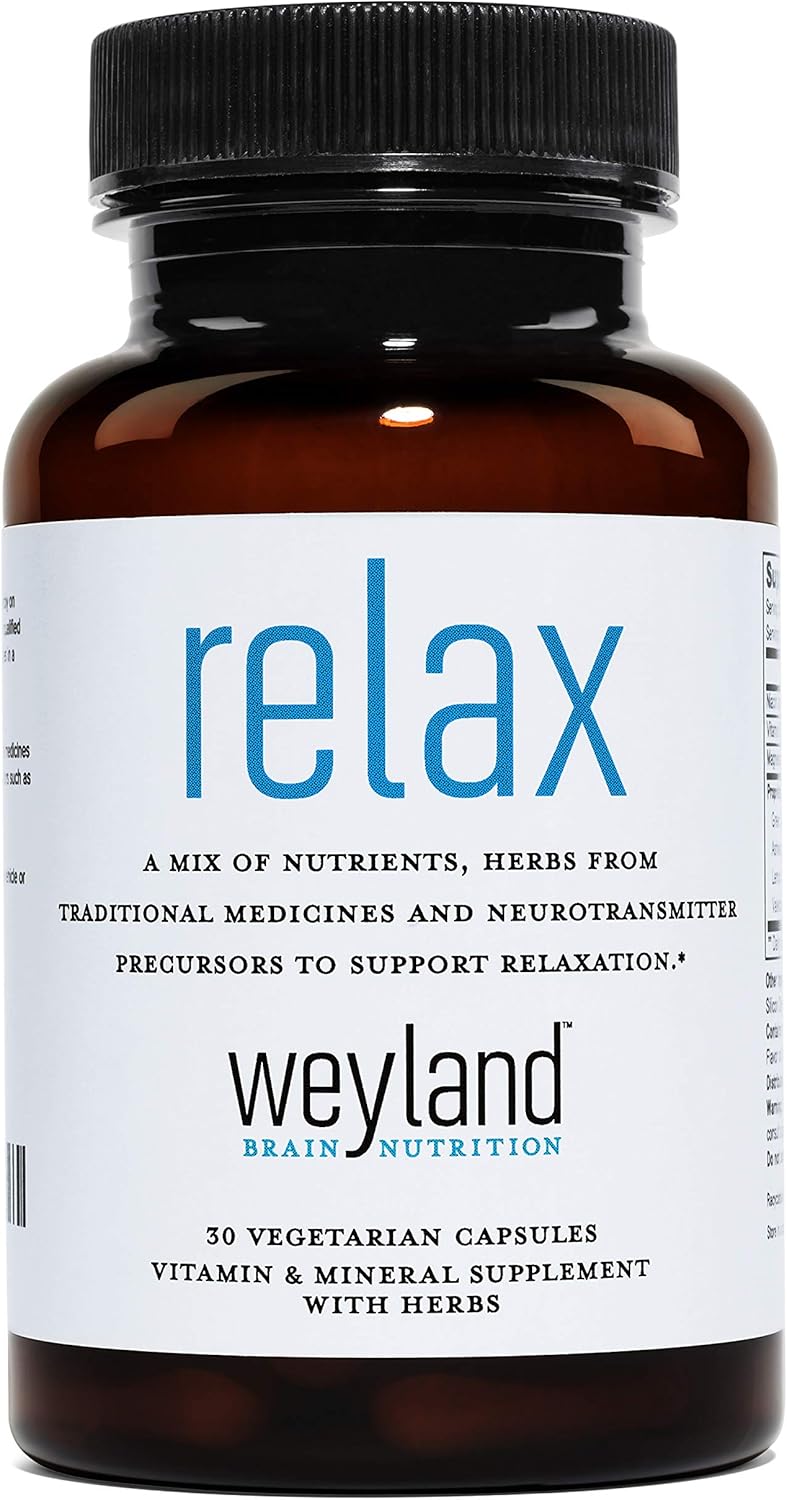 Natural Sleep Support Supplement with GABA, L-Theanine, Valerian Root, 5-HTP, Lemon Balm - 30 Vegetarian Capsules for Relaxation and Calmness
