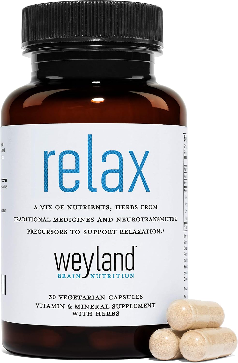 Natural Sleep Support Supplement with GABA, L-Theanine, Valerian Root, 5-HTP, Lemon Balm - 30 Vegetarian Capsules for Relaxation and Calmness