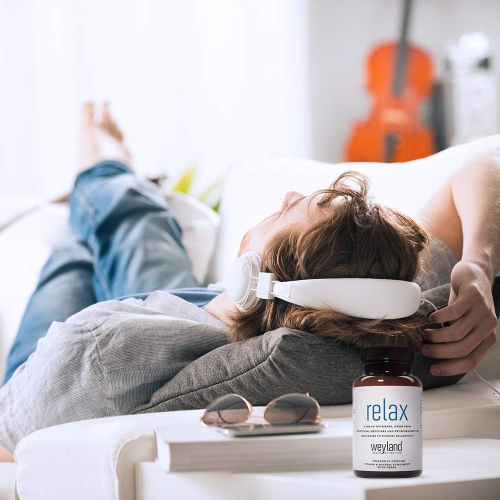 Natural Sleep Support Supplement with GABA, L-Theanine, Valerian Root, 5-HTP, Lemon Balm - 30 Vegetarian Capsules for Relaxation and Calmness