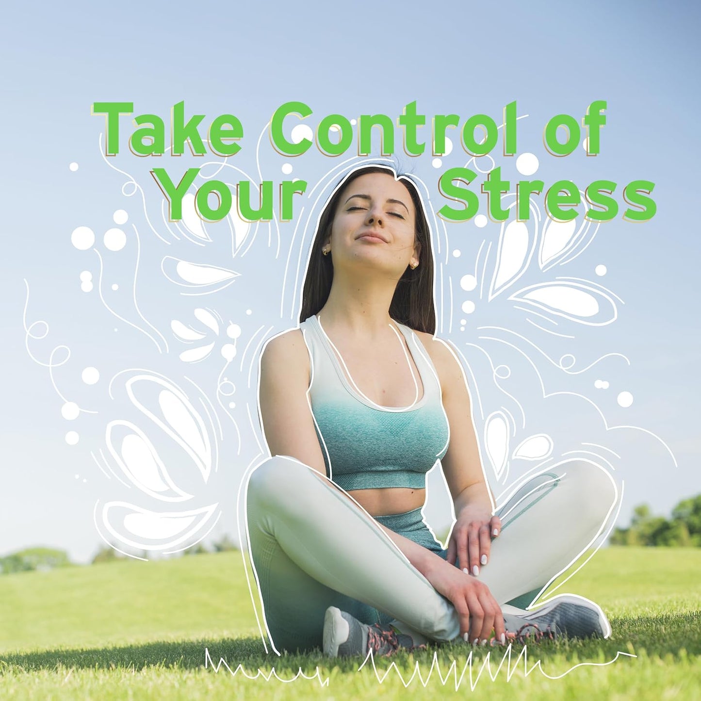 Natural Stress Relief & Energy Boost Capsules with Advanced Ashwagandha Sensirol® - Reduces Irritability, Enhances Focus, Promotes Calm Sleep - 60 Count